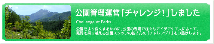 公園管理運営チャレンジしました