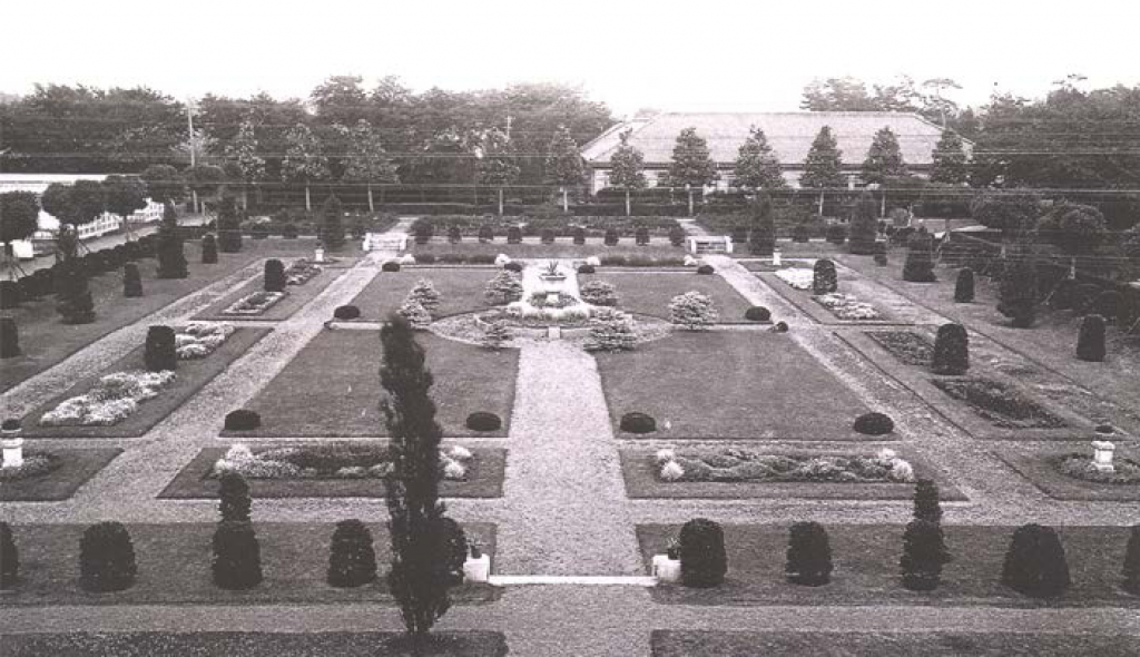 昭和4年（1929年）当時の千葉大学園芸学部フランス式庭園