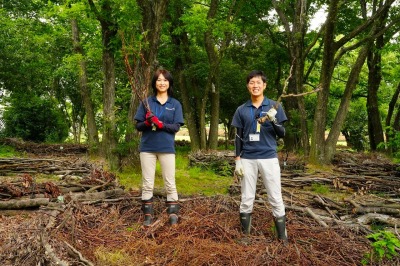 国営木曽三川公園管理センター<br/>柴田 雅子さんと山田 寛之さん