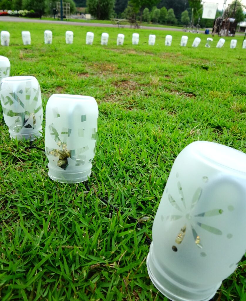 完成したオブジェを配置